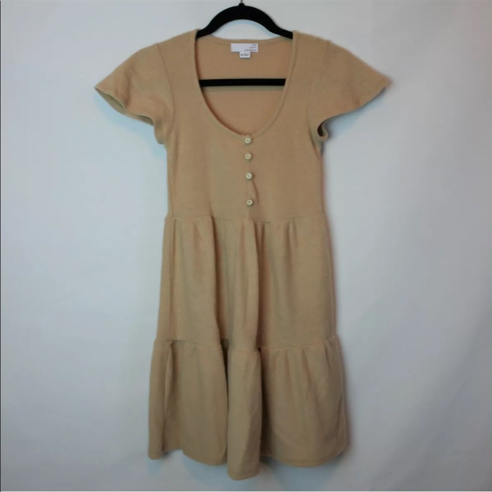 Nordstrom Ten Sixty Sherman Tan Soft Mini Baby Doll Dress Size XSmall